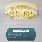 Luxury Crystal Ceiling Light for Living Room, Bedroom, Dining - Modern and Simple