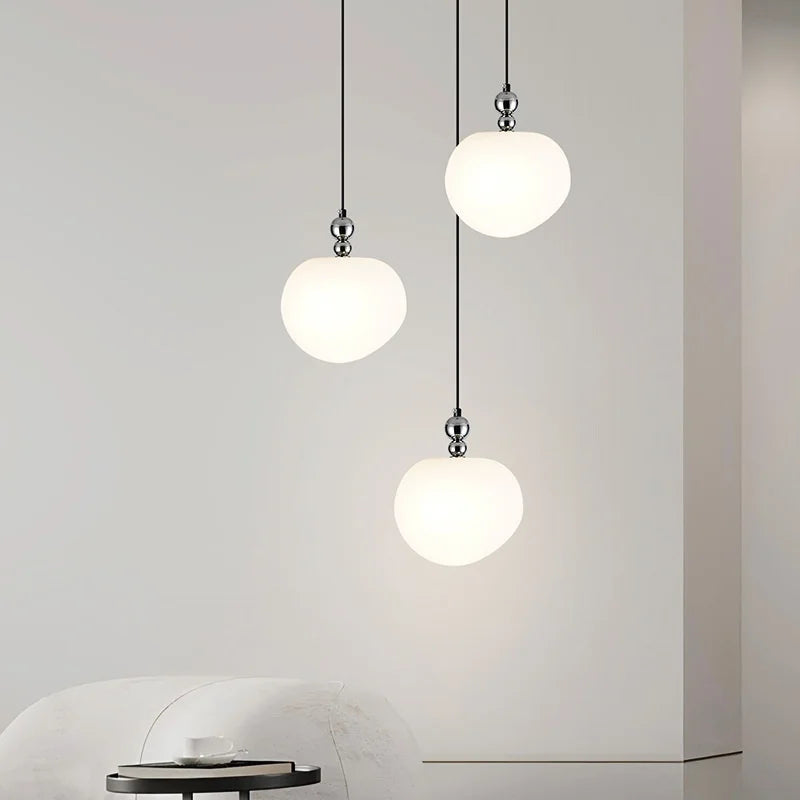 Nordic Chrome Globe Pendant Lights - Modern LED Indoor Light