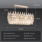 Crystal LED Chandelier | Long Stairway Villa Light | Modern Luxury Post Lamp