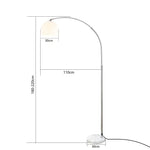 Curved LED Floor Lamp for Living Room Stainless Steel Personality Design