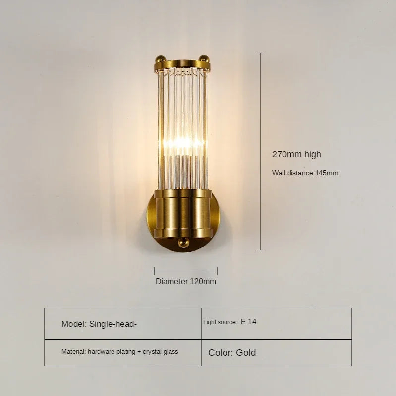 Crystal LED Wall Lights: Modern Luxury Decor for Kitchen, Living Room, Bedroom, Hallway