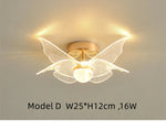 Gold Acrylic LED Ceiling Light - Modern Nordic Style Lighting for Home Decor