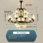 Zen Crystal Chandelier: Modern Luxury Living Room Dining Room Lamp
