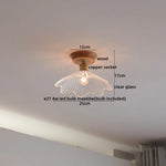 Glass Wood LED Ceiling Lamp for Home Lighting and Decoration