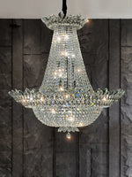 K9 Crystal Chrome LED Chandelier for Trendy Living Room Lighting