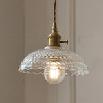 Flower Glass LED Pendant Lights with Copper Knob Switch for Modern Spaces