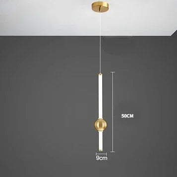 Glass Rod Pendant Light - Modern Long Hanging Lamp for Living Room, Bedroom & Shop