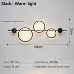 Minimalist Nordic Black LED Wall Sconce for Bedroom & Living Room