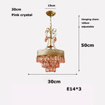 Crystal Water Drop Chandelier for Kitchen Dining Room