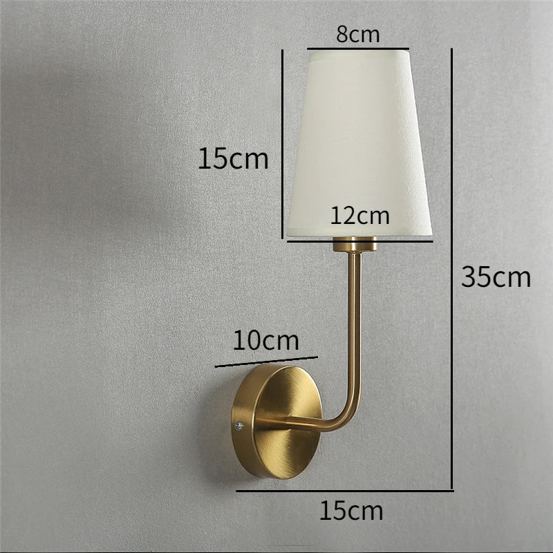 Flared White Wall Sconce Lamp for Bedroom, Bathroom & Mirror Lighting