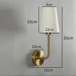 Flared White Wall Sconce Lamp for Bedroom, Bathroom & Mirror Lighting