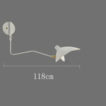 Long Arm LED Wall Sconce Lamp with Adjustable Angle for Living Room and Bedroom