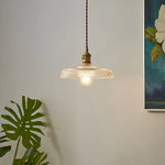 Copper Glass Chandelier LED Pendant Light for Living Room Dining Bar Kitchen