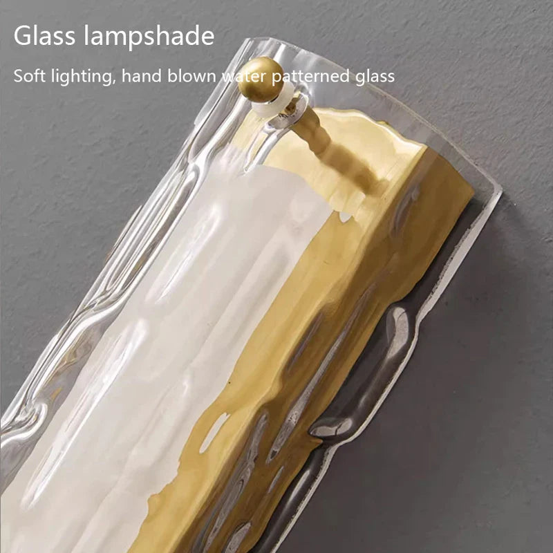 Postmodern Luxury Glass & Copper Wall Sconces