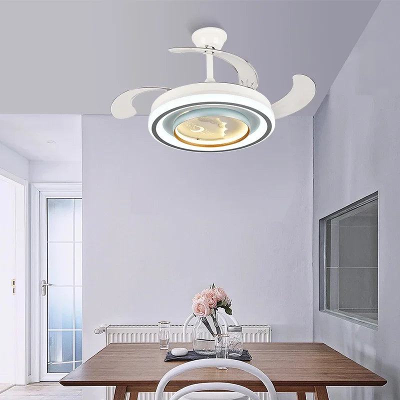 Smart Ceiling Fan Light Remote Control Slient Design