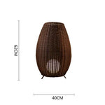 Lucide Colin Rattan Floor Lamp: Natural Handmade Light for Garden, Bedroom, Living Room