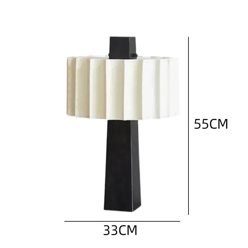 Minimalist Scandinavian Bedside Lamp Black Vertical Table Light