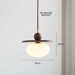 LED Glass & Wood Pendant Light for Aisle, Coffee Living Room - Japanese Style