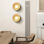 LED Wall Light Travertine Base Modern Nordic Pull Chain Bedside Lamp