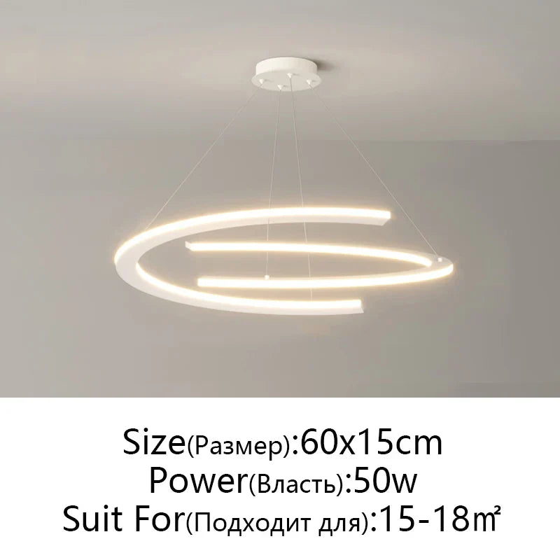 Modern Luxury Chandelier: Minimalist Nordic Living Room Pendant Lamp
