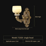 All Copper Jade Chinese Chandelier: Modern & Simple Living Room Lighting
