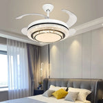 LED Ceiling Fan with Remote Control, Modern ABS Blades, 110V 220V