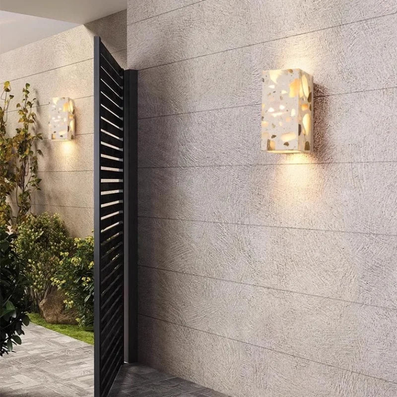 Terrazzo Stone LED Wall Lights for Modern Nordic Interior