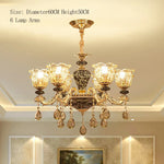 Luxury Crystals Chandelier Ceramic Crystal Lamp for Living Room Bedroom