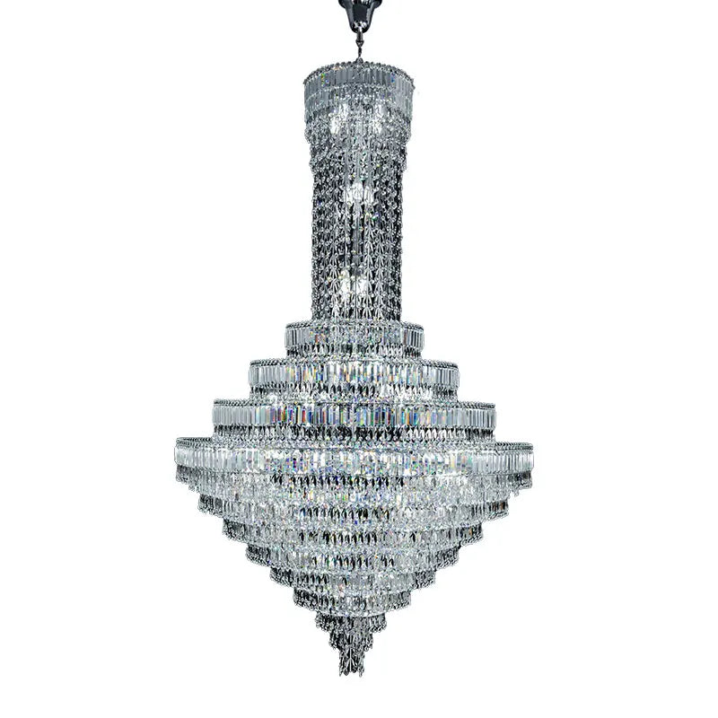 Crystal Chandelier: Luxury Modern Staircase & Living Room, Hotel & Villa Lighting