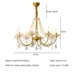 Crystal LED Chandelier Living Room Luxury Lighting E14 Pendant Lamparas