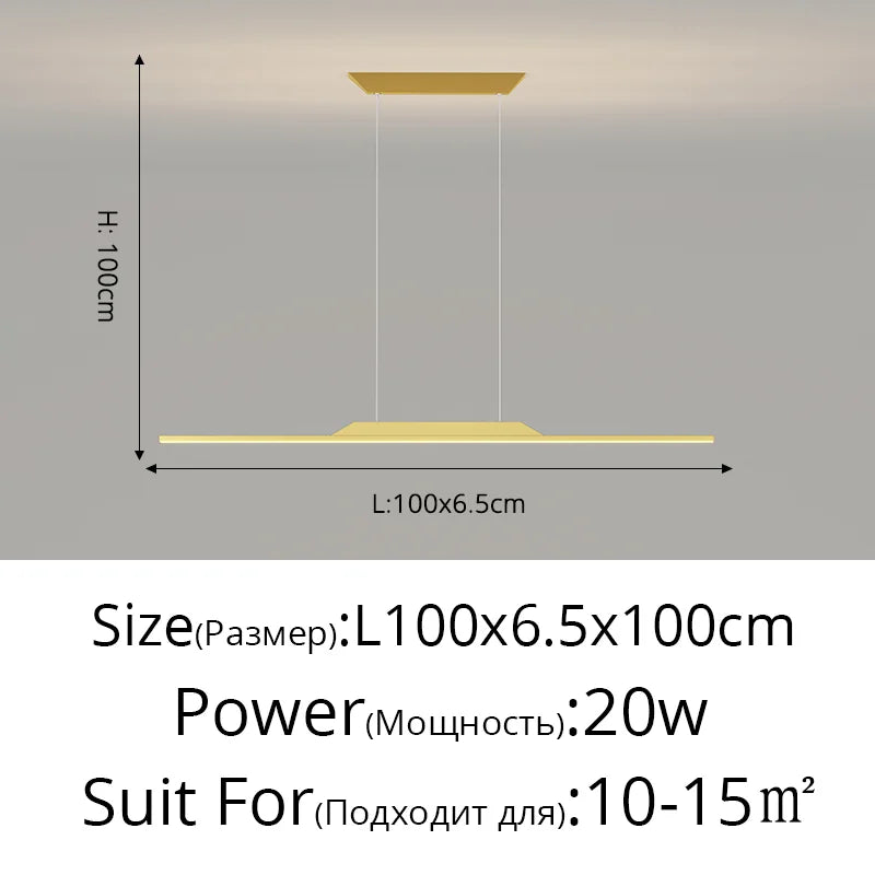 LED Ceiling Pendant Lamp: Minimalist Chandelier, Height Adjustable, Home Decor Solution