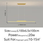LED Ceiling Pendant Lamp: Minimalist Chandelier, Height Adjustable, Home Decor Solution