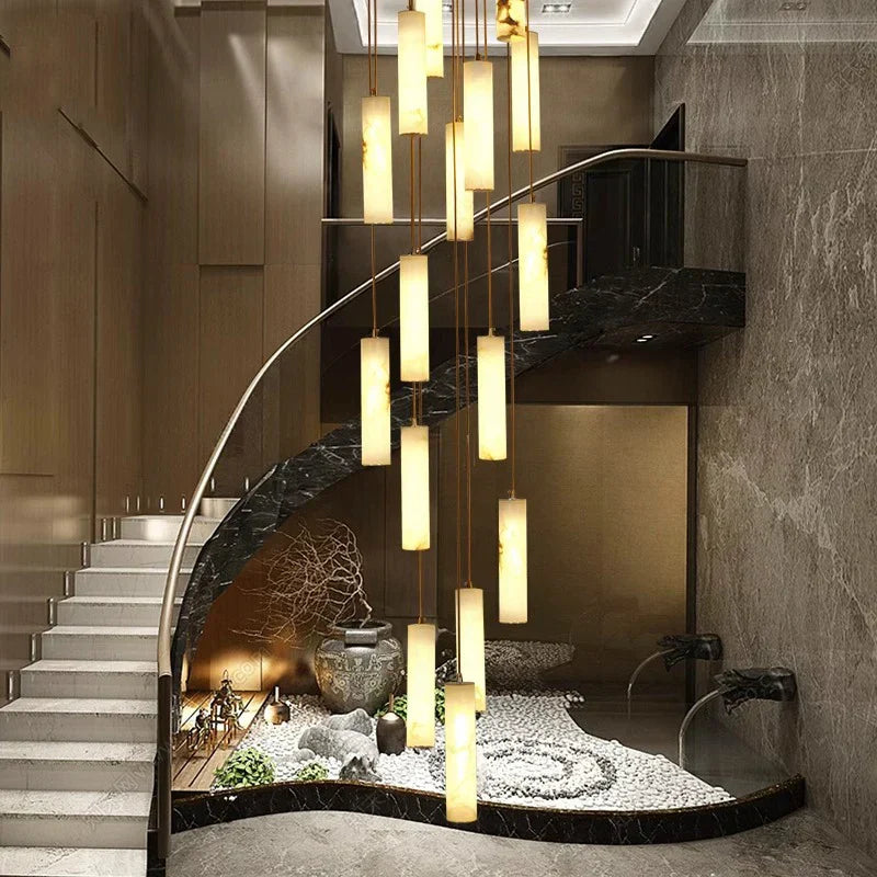 Stylish LED Pendant Chandeliers for Living Room Staircase Indoor Lighting