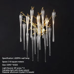 Luxury Gold Wall Sconce Crystal Decor LED Wall Light