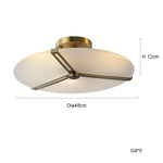 Marble Ceiling Light Brass Finish Bedroom Decor Led Ceiling Lamp