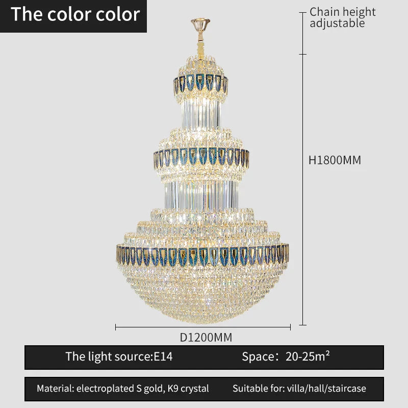 Crystal Chandelier: Luxury Lighting for Villa, Hotel, Office & Exhibitions