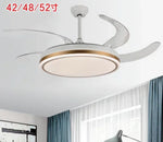 LED Fan Lamp: Modern Invisible Ceiling Chandelier for Living Room, Bedroom & Dining Room