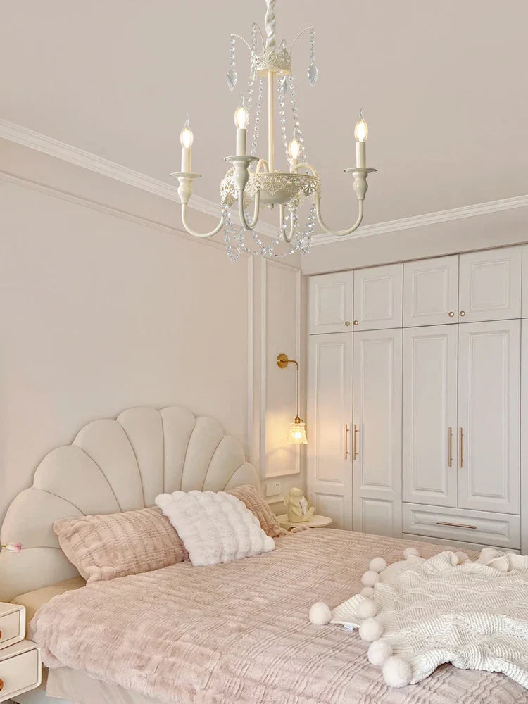 French Light Luxury Living Room Chandelier American Atmosphere Candle Lamp