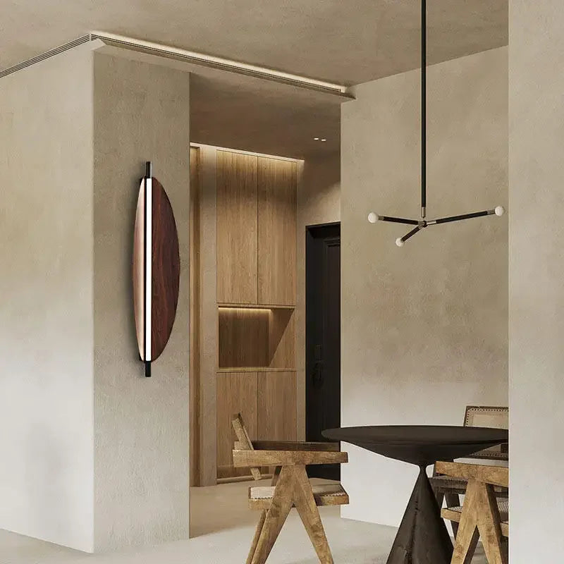 Wood Grain Wall Sconce LED Light for Living Room Bedroom Stairway Corridor