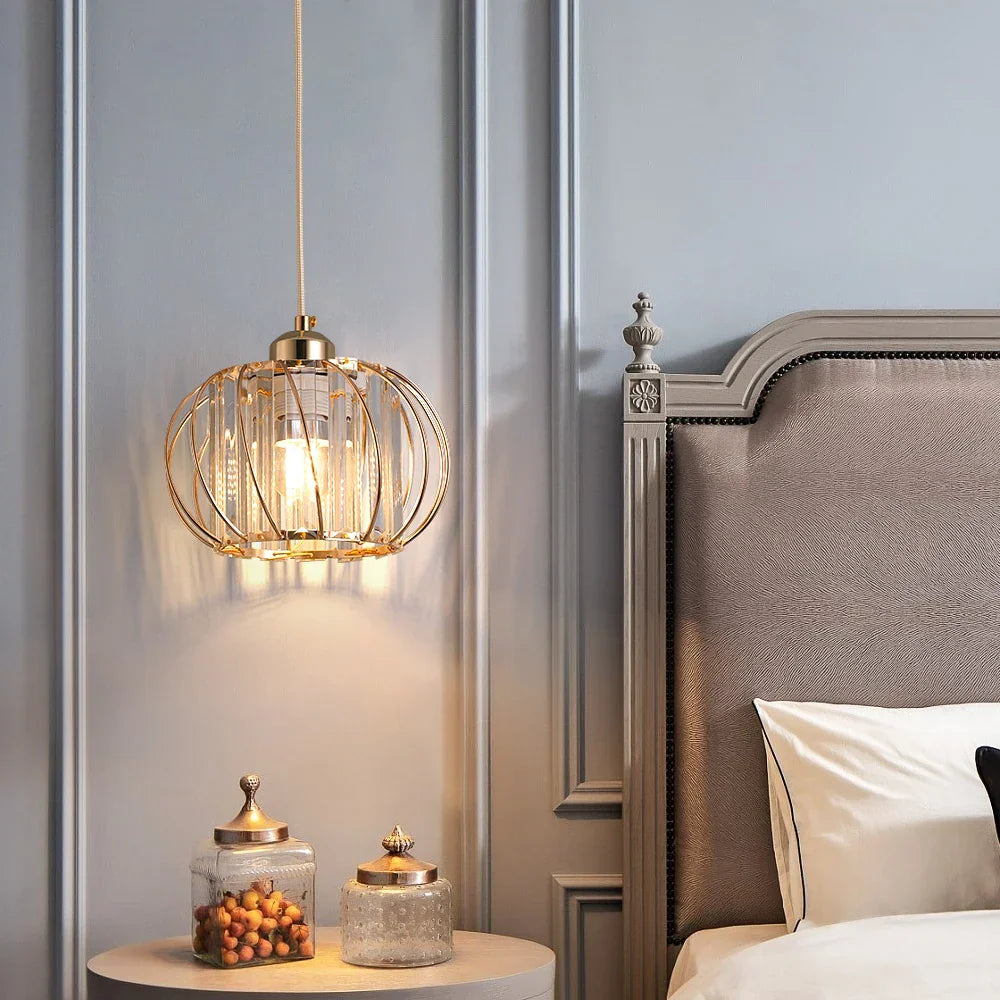 Crystal Chandelier Lantern Pendant Light Fixture for Modern Home Décor