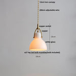 White Glass LED Pendant Lamp: Modern Nordic Style for Kitchen, Dining Room, Bedroom