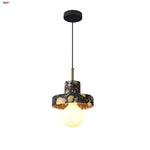 Terrazzo Stone LED Pendant Lights for Modern Home Decor