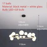 Branching Bubbles Chandelier in Black and Gold for Modern Dining Room
