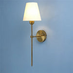 Flared White Wall Sconce Lamp for Bedroom, Bathroom & Mirror Lighting