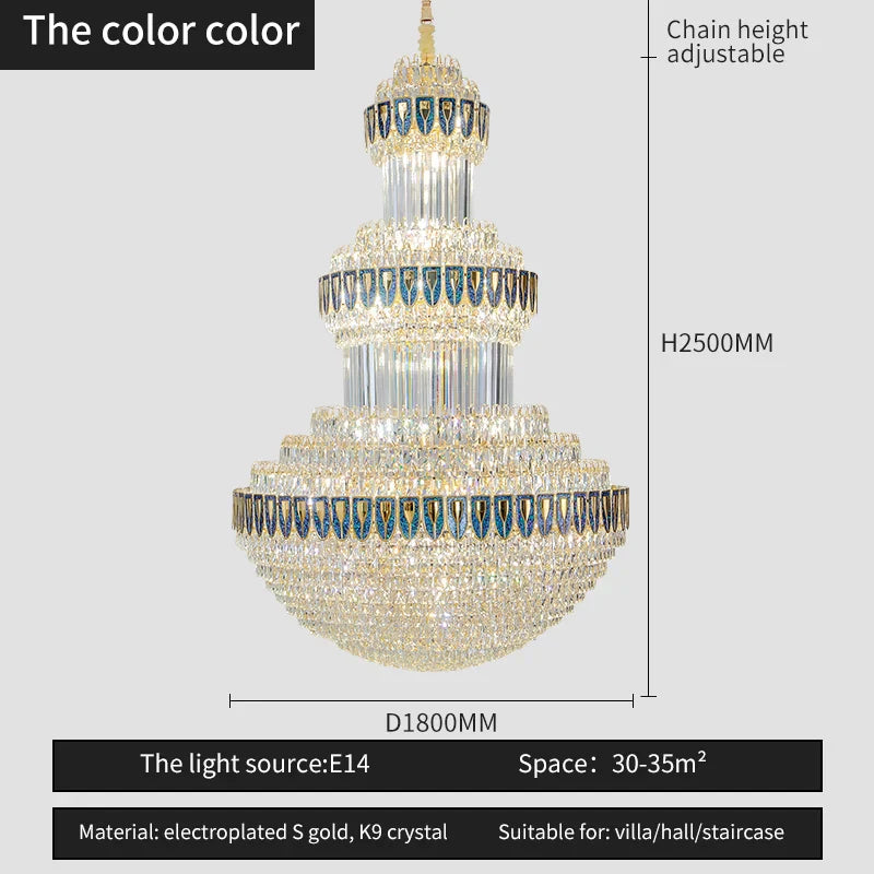 Crystal Chandelier: Luxury Lighting for Villa, Hotel, Office & Exhibitions