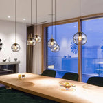 Modern Glass Pendant Chandelier Ceiling Lamp for Dining, LED Island Fixture