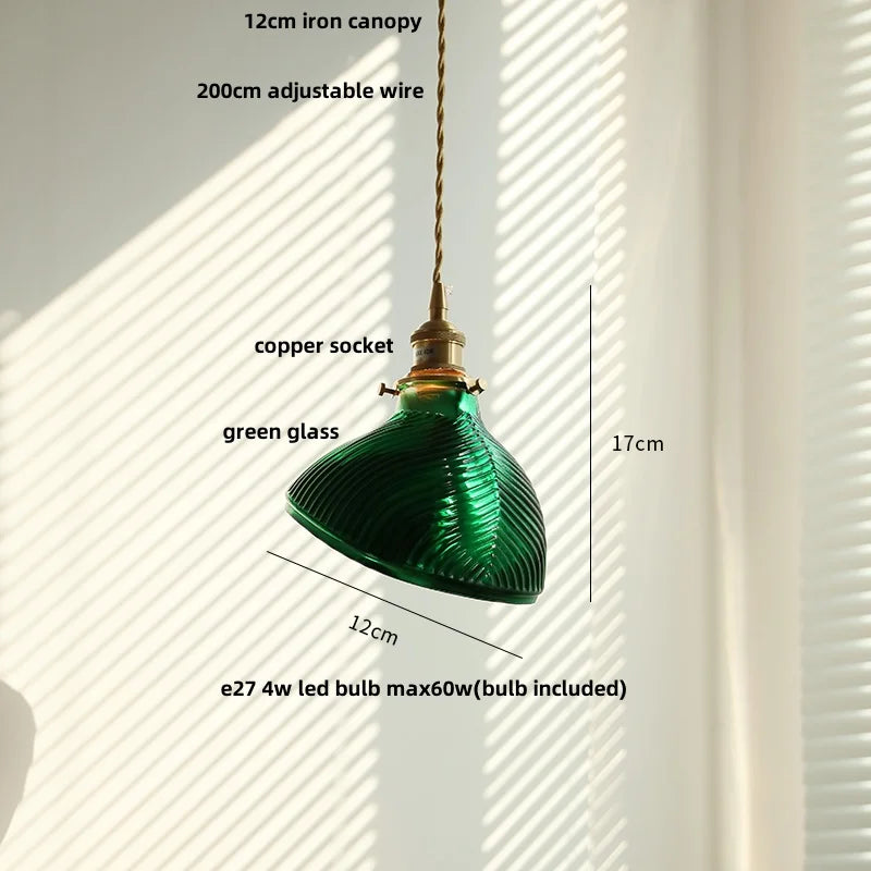 Clear Glass LED Pendant Light for Reading Living Dining Room