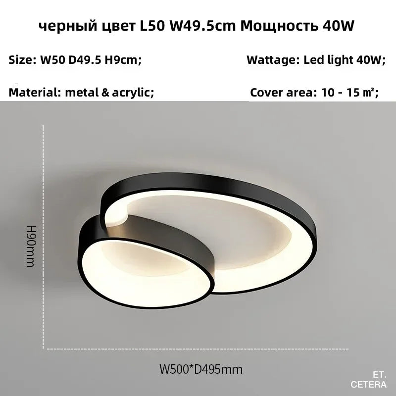 LED Dimmable Ceiling Lamp for Modern Minimalist Home Decor