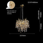 Large Crystal Chandelier for Dining Room - Nordic LED Island Hanging Light