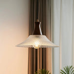 Modern Wood Glass LED Pendant Lamp for Living Room, Bedroom & Kitchen